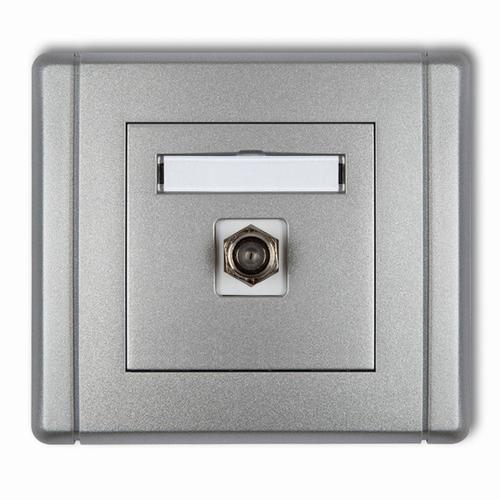 gniazdo FLEXI pojedyncze antenowe SAT srebrne 7FGF-1