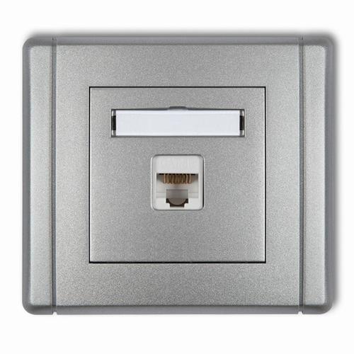 gniazdo FLEXI pojedyncze komputerowe srebrne metalowe 7FGK-1