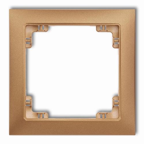 ramka DECO SOFT 1-kr. zloty metalik