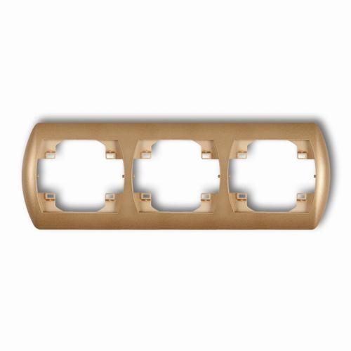 ramka TREND 3-kr.pozio.zloty met. 8RH-3