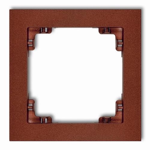 ramka DECO 1-kr.brązowy met. 9DR-1