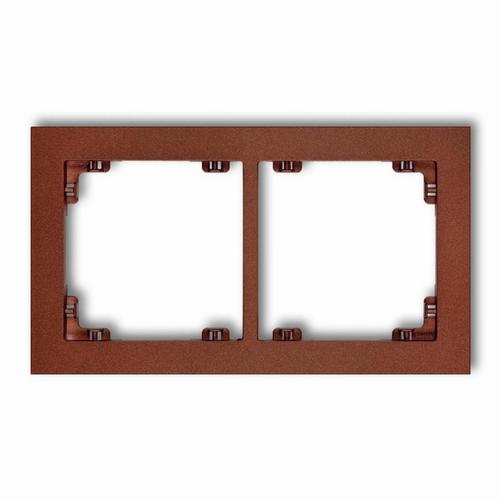 ramka DECO 2-kr.brązowy met. 9DR-2