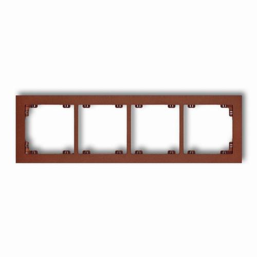 ramka DECO 4-kr.brązowy met. 9DR-4