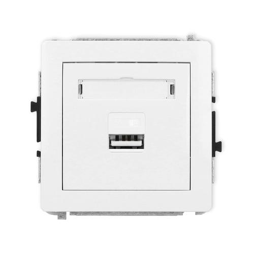 mechanizm ładowarki USB pojed.5V 2A biały