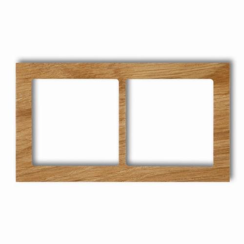 ramka DECO 2-kr.drewno dab DRD-2F