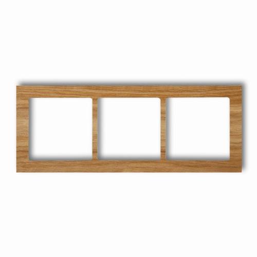 ramka DECO 3-kr.drewno dab DRD-3F