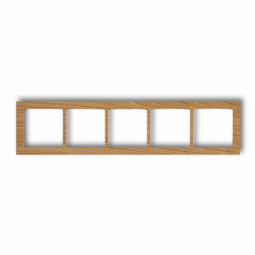 ramka DECO 5-kr.drewno dab DRD-5F