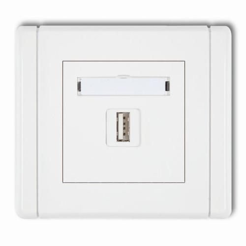 gniazdo FLEXI pojedyncze USB-A A białe FGUSB-1