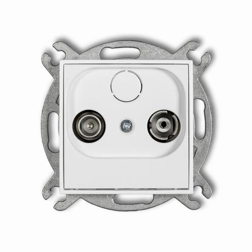 mechanizm gniazda abonenckiego RTV przel. 9dB MG9P biały