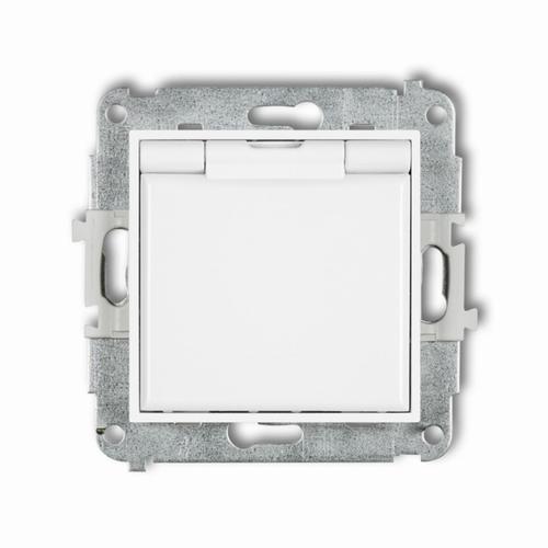 gniazdo MINI bryzgoszczelne IP44 (kl.białe) z przesl.białe MGPB-1zp
