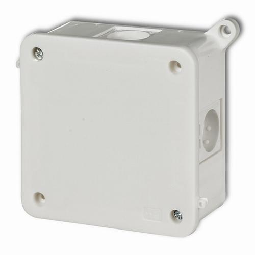 puszka hermetycznaIP44 bez zlacz.100x100mm biały PHS-5