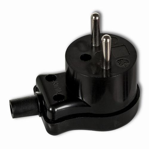 wtyczka katowa b/u czarny WK-1c