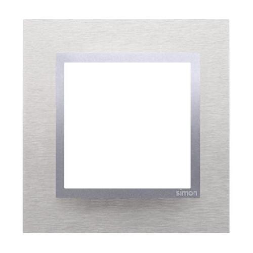 SIMON 54 NATURE ramka 1-kr. metal inox klasyczny