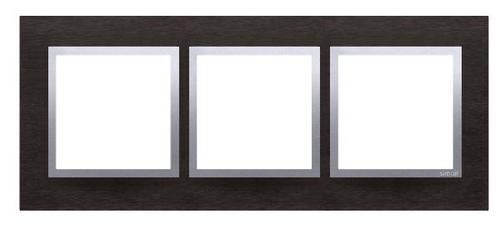 SIMON 54 NATURE ramka 3-kr. metal inox YIN