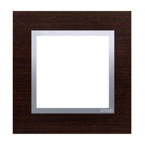 SIMON 54 NATURE ramka 1-kr. drewno srebrne wenge