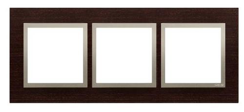 SIMON 54 NATURE ramka 3-kr. drewno złote wenge