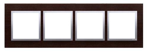 SIMON 54 NATURE ramka 4-kr. drewno srebrne wenge