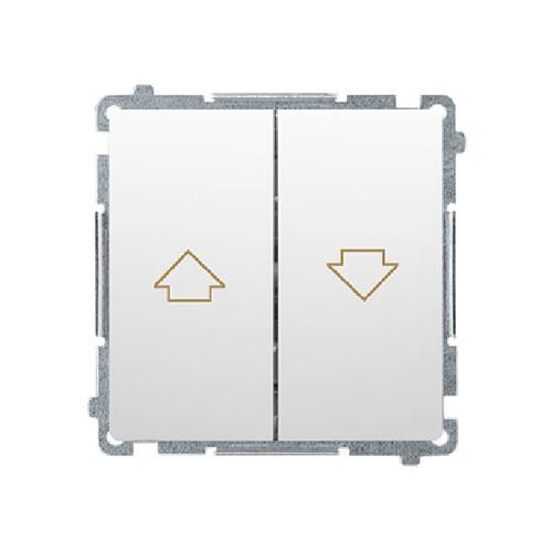 SIMON BASIC przycisk żaluzjowy zaciski śrubowe 10A 250V (moduł) biały