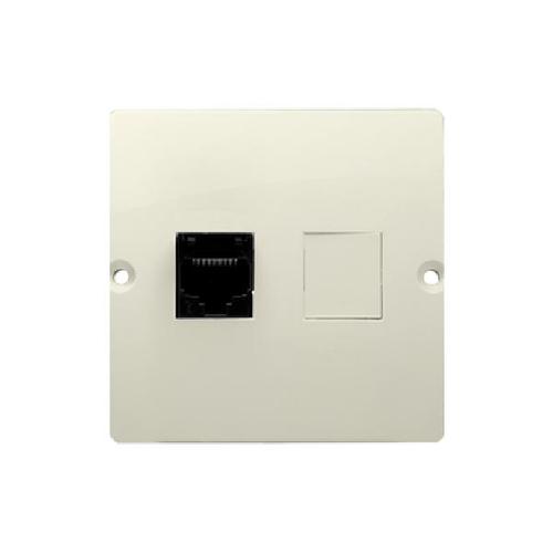 SIMON BASIC gniazdo komputerowe pojedyncze RJ45 kat.5e (moduł) beżowy