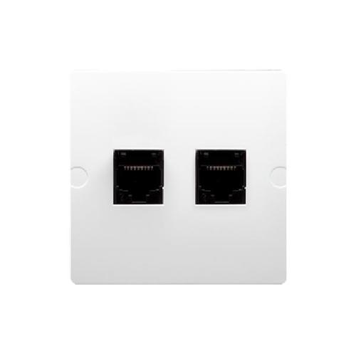 SIMON BASIC gniazdo komputerowe RJ45 kat.5e + telefoniczne RJ11 (moduł) biały