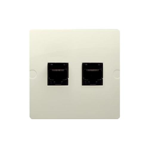 SIMON BASIC gniazdo komputerowe RJ45 kat.5e + telefoniczne RJ11 (moduł) beżowy
