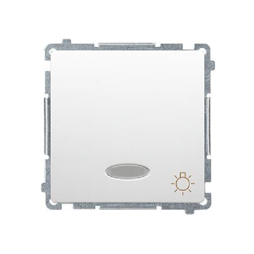 SIMON BASIC przycisk światło z podświetleniem LED szybkozłącza 10A 250V (moduł) biały
