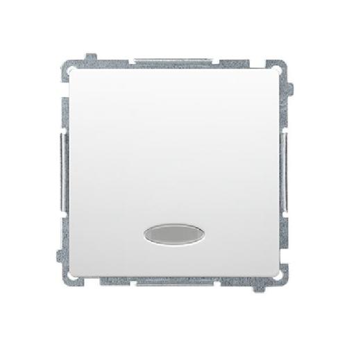 SIMON BASIC wyłącznik pojedynczy z podświetleniem LED szybkozłącza 10A 250V (moduł) biały
