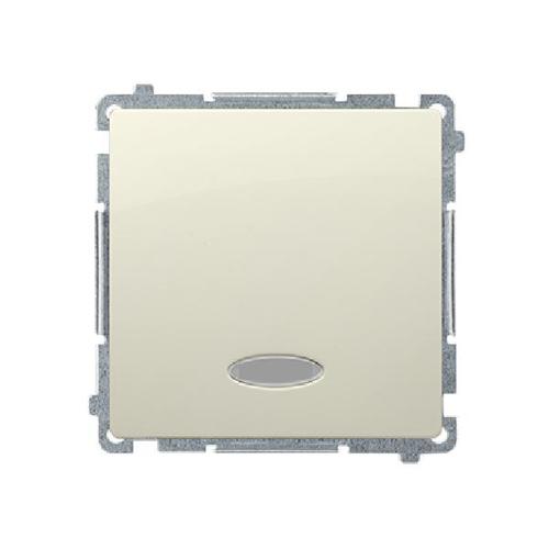 SIMON BASIC wyłącznik pojedynczy z podświetleniem LED szybkozłącza 10A 250V (moduł) beżowy