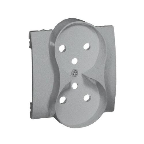 SIMON CLASSIC pokrywa gniazda podwójnego z/uz. aluminium