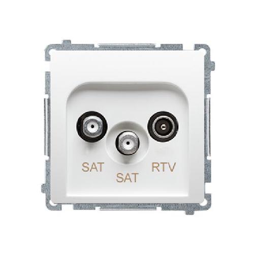 SIMON BASIC gniazdo antenowe SAT-SAT-RTV podwójne końcowe (moduł) biały