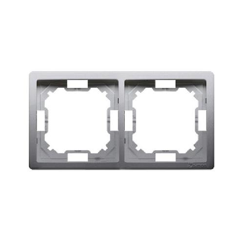 SIMON BASIC STANDARD ramka 2-kr. stal inox