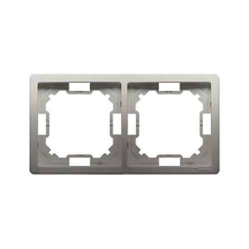 SIMON BASIC STANDARD ramka 2-kr. satynowy