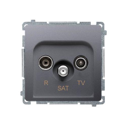 SIMON BASIC gniazdo antenowe R-TV-SAT końcowe (moduł) stal inox