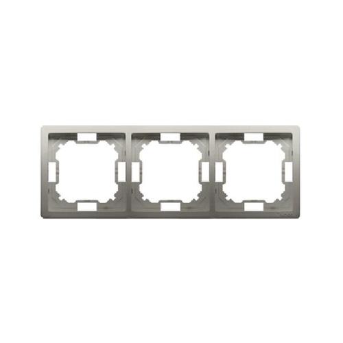 SIMON BASIC STANDARD ramka 3-kr. satynowy