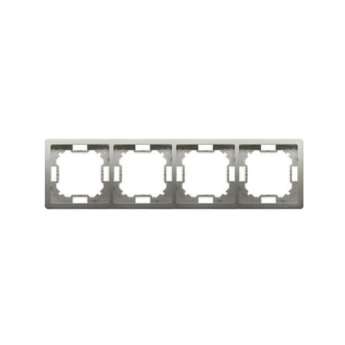 SIMON BASIC STANDARD ramka 4-kr. satynowy