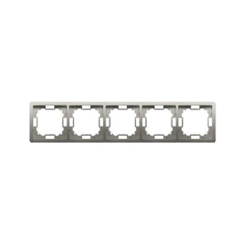 SIMON BASIC STANDARD ramka 5-kr. satynowy