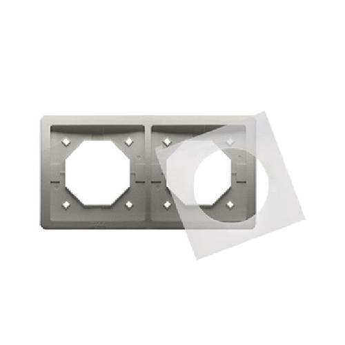 SIMON BASIC STANDARD ramka 2-kr. IP44 satynowy