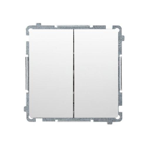 SIMON BASIC przycisk podwójny zwierny dwuobwodowy szybkozłącza 16A 250V (moduł) biały