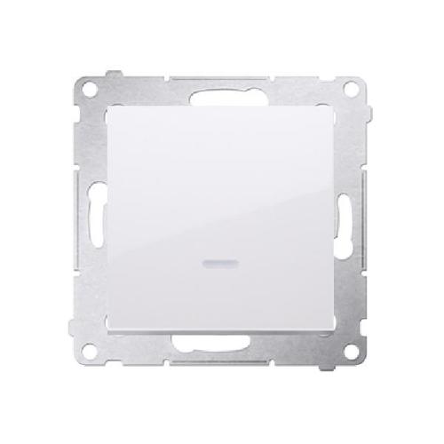 SIMON 54 wyłącznik pojedynczy z podświetleniem LED szybkozłącza 10A 250V (moduł) biały