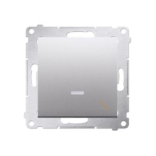 SIMON 54 wyłącznik schodowy z podświetleniem LED szybkozłącza 10A 250V (moduł) srebrny mat