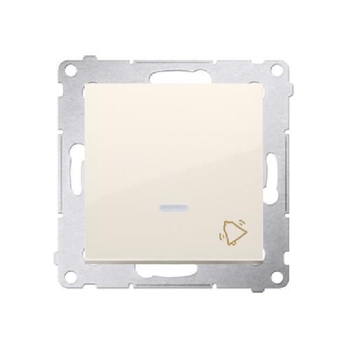 SIMON 54 przycisk dzwonkowy z podświetleniem LED szybkozłącza 10A 250V (moduł) kremowy