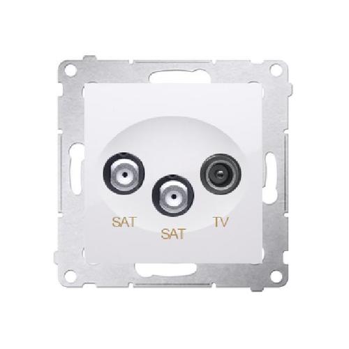 SIMON 54 gniazdo antenowe podwójne SAT-SAT-RTV (moduł) biały