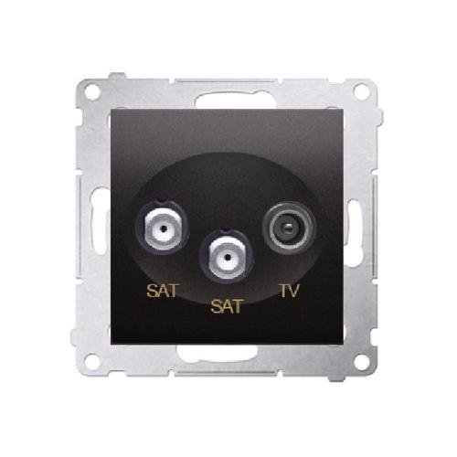 SIMON 54 gniazdo antenowe podwójne SAT-SAT-RTV (moduł) antracyt