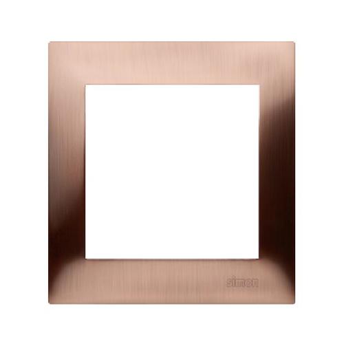 SIMON 54 PREMIUM ramka 1-kr. metal miedź rustykalna