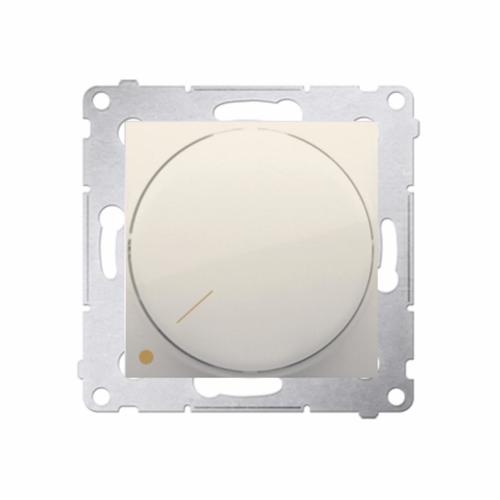 SIMON 54 ściemniacz obrotowy dwubiegunowy do LED ściemnialnych 230V 5-215W (moduł) kremowy