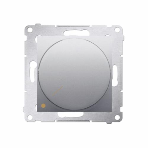 SIMON 54 ściemniacz obrotowy dwubiegunowy do LED ściemnialnych 230V 5-215W (moduł) srebrny mat