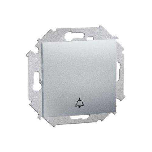 SIMON 15 przycisk dzwonek zaciski śrubowe 10A 250V (moduł) aluminium