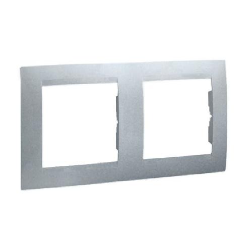 SIMON 15 ramka 2-kr. aluminium metalizowany