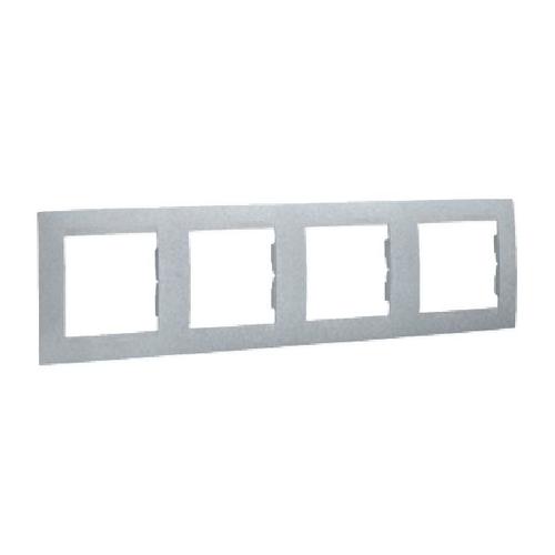 SIMON 15 ramka 4-kr. aluminium metalizowany