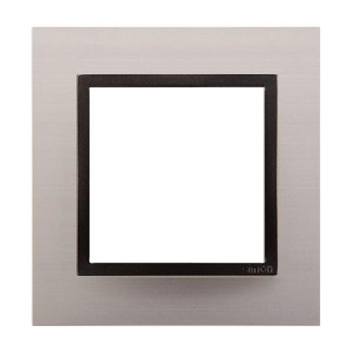 SIMON 54 NATURE ramka 1-kr. metal satynowy mrok